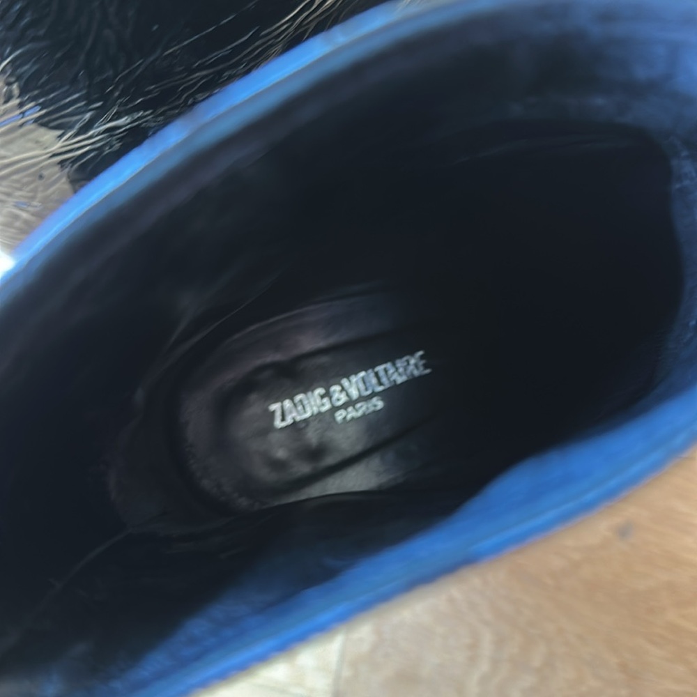 Zadig & Voltaire Glimmer Block Heel Black Boots - Picture 7 of 7